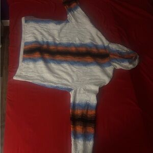 COOGI White and Multicolor Turtleneck Sweater